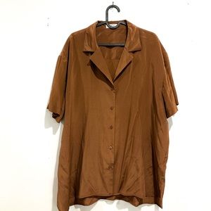 Silk Short Sleeve Blouse